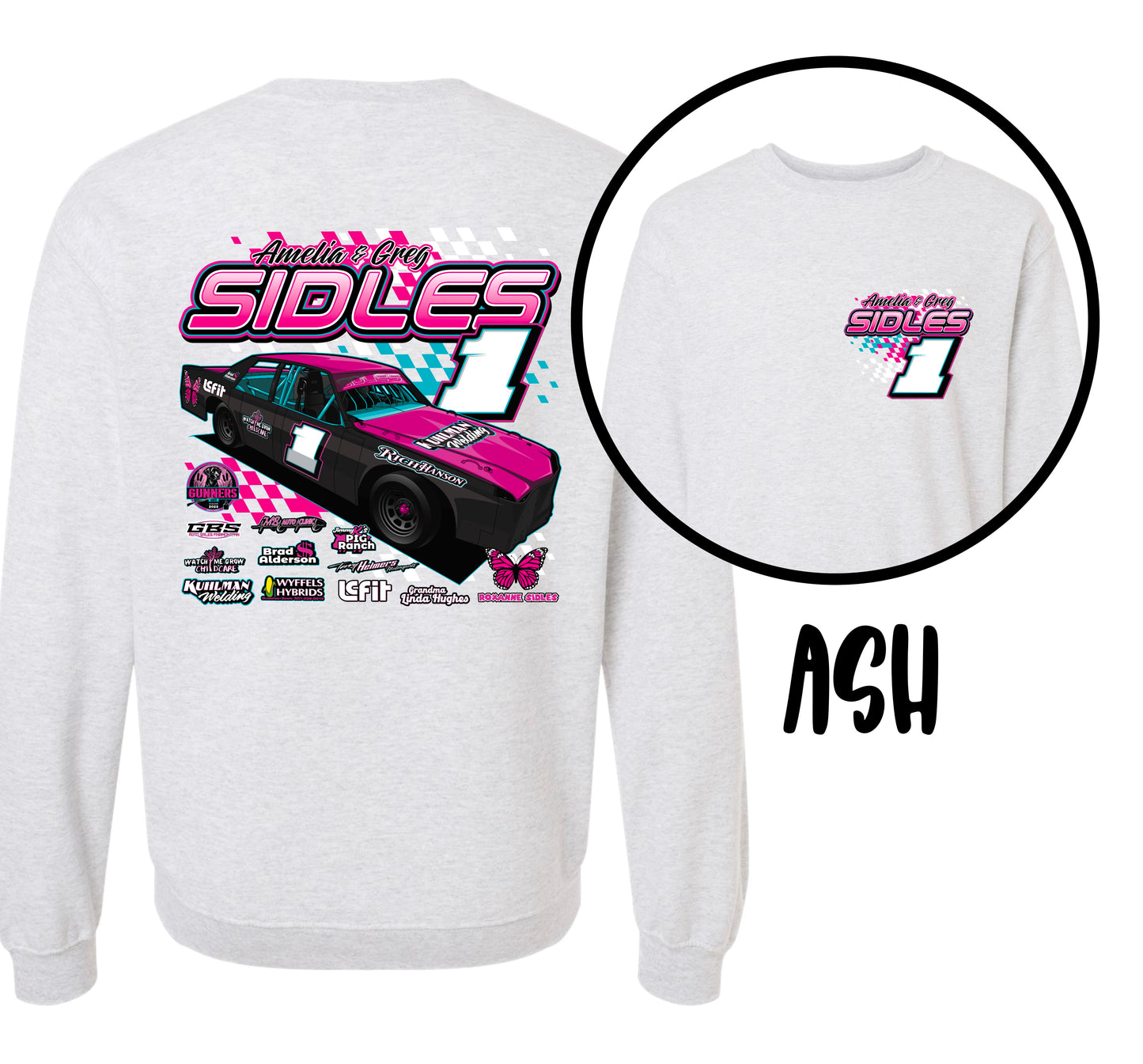 SIDLES RACING. CREWNECK.