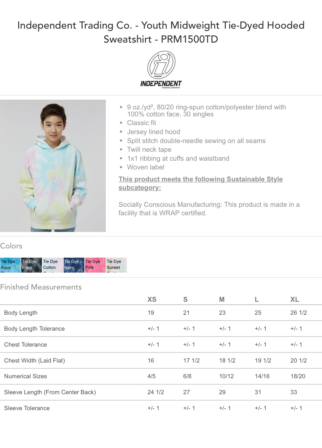 SIDLES RACING. TIE DYE HOODIE/CREW.