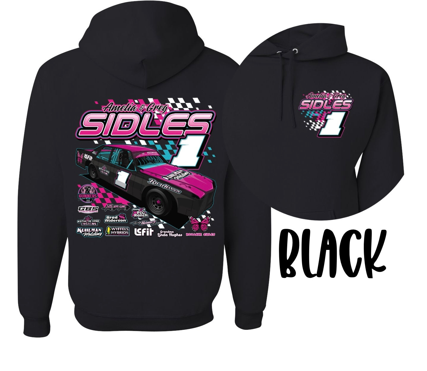 SIDLES RACING. HOODIE.