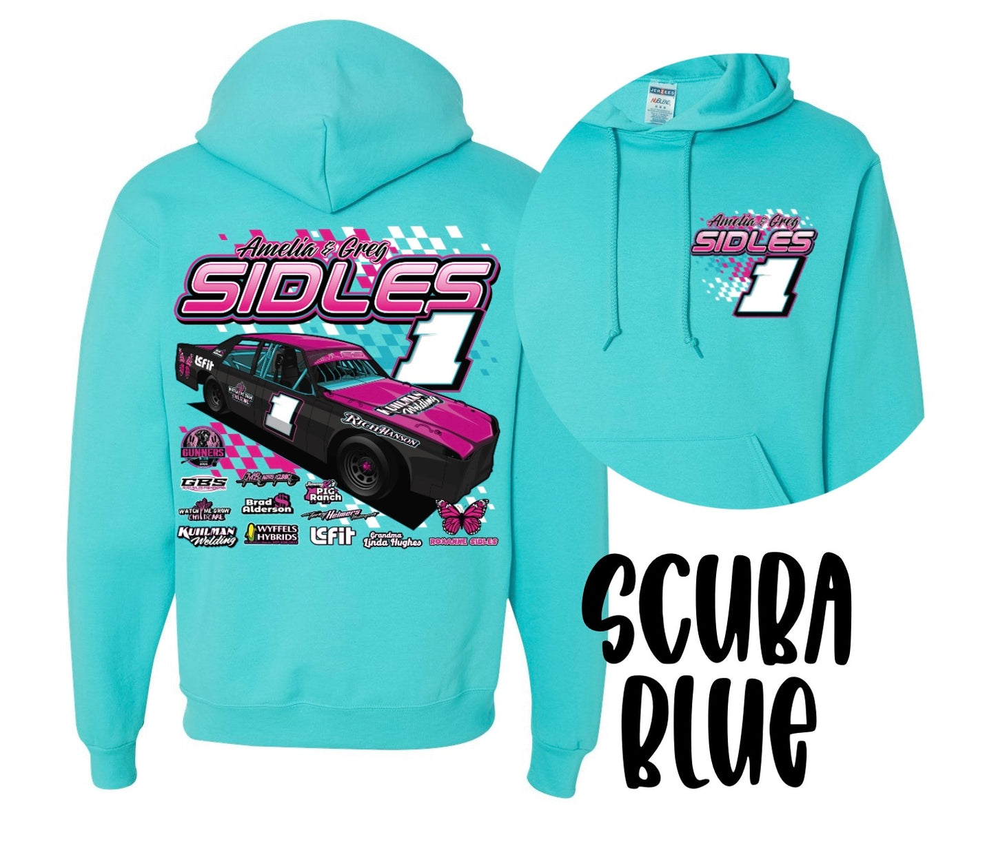 SIDLES RACING. HOODIE.