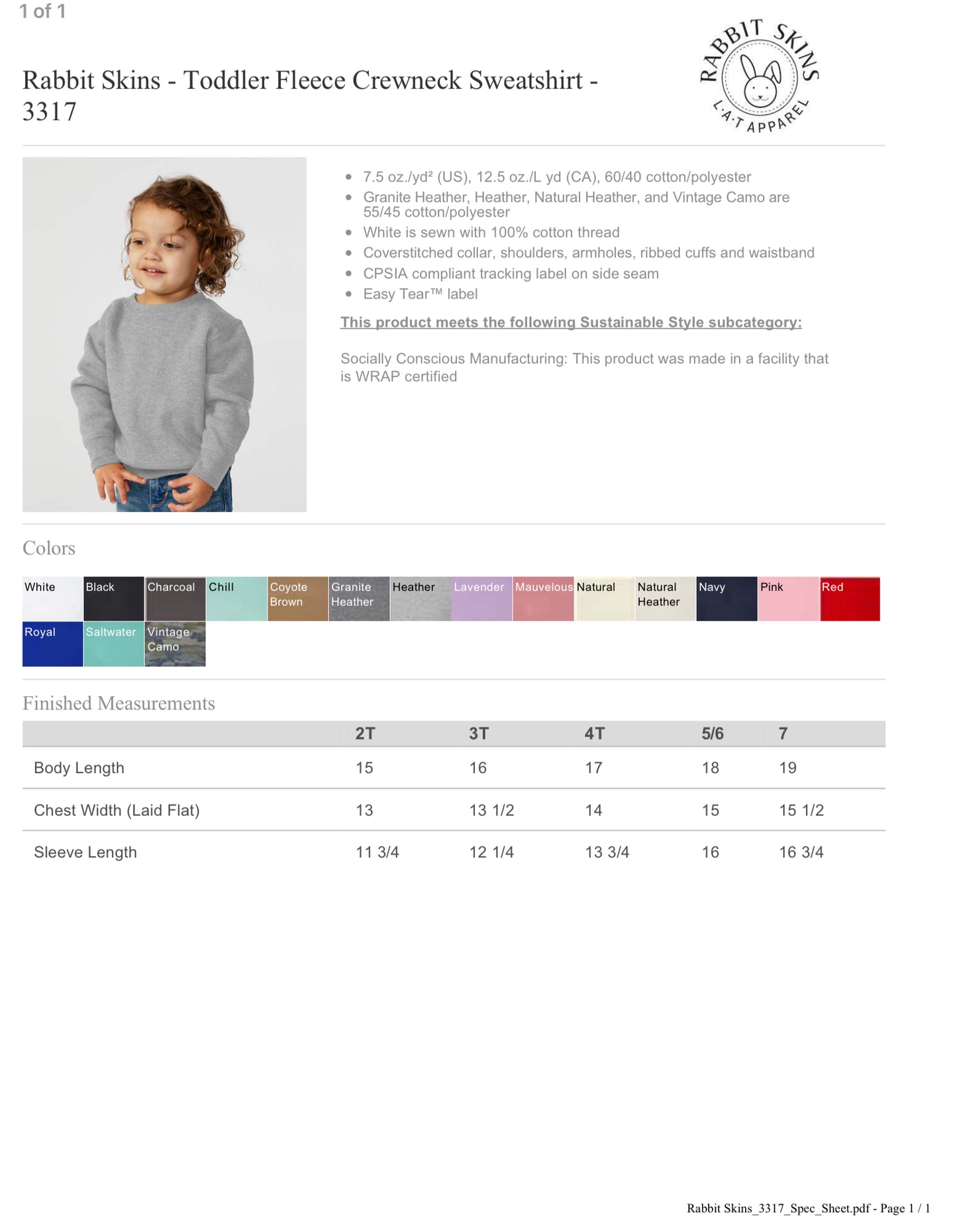 TODDLER. SPIRIT/PRO GEAR.