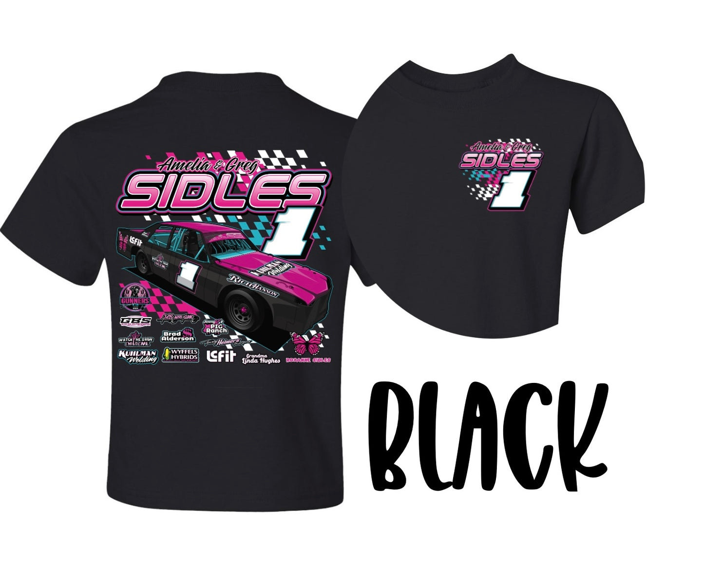 SIDLES RACING. T-SHIRT.