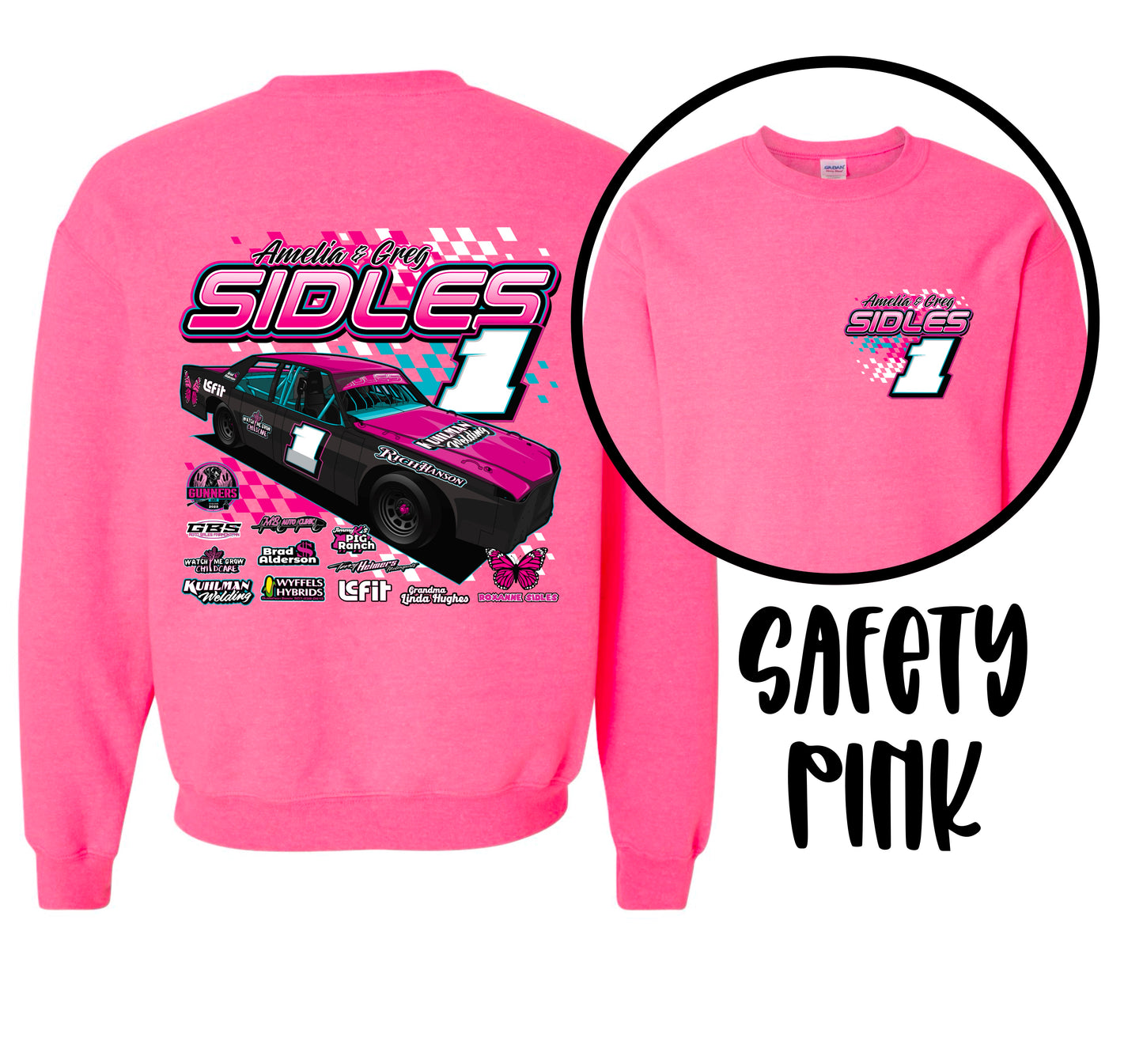 SIDLES RACING. CREWNECK.
