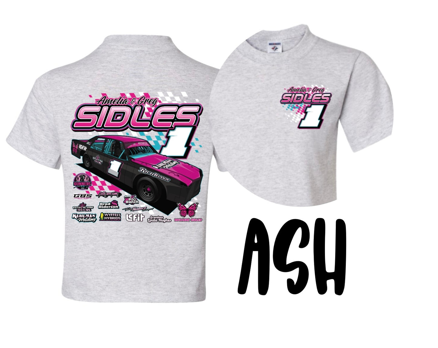 SIDLES RACING. T-SHIRT.