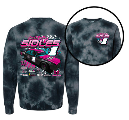 SIDLES RACING. TIE DYE HOODIE/CREW.