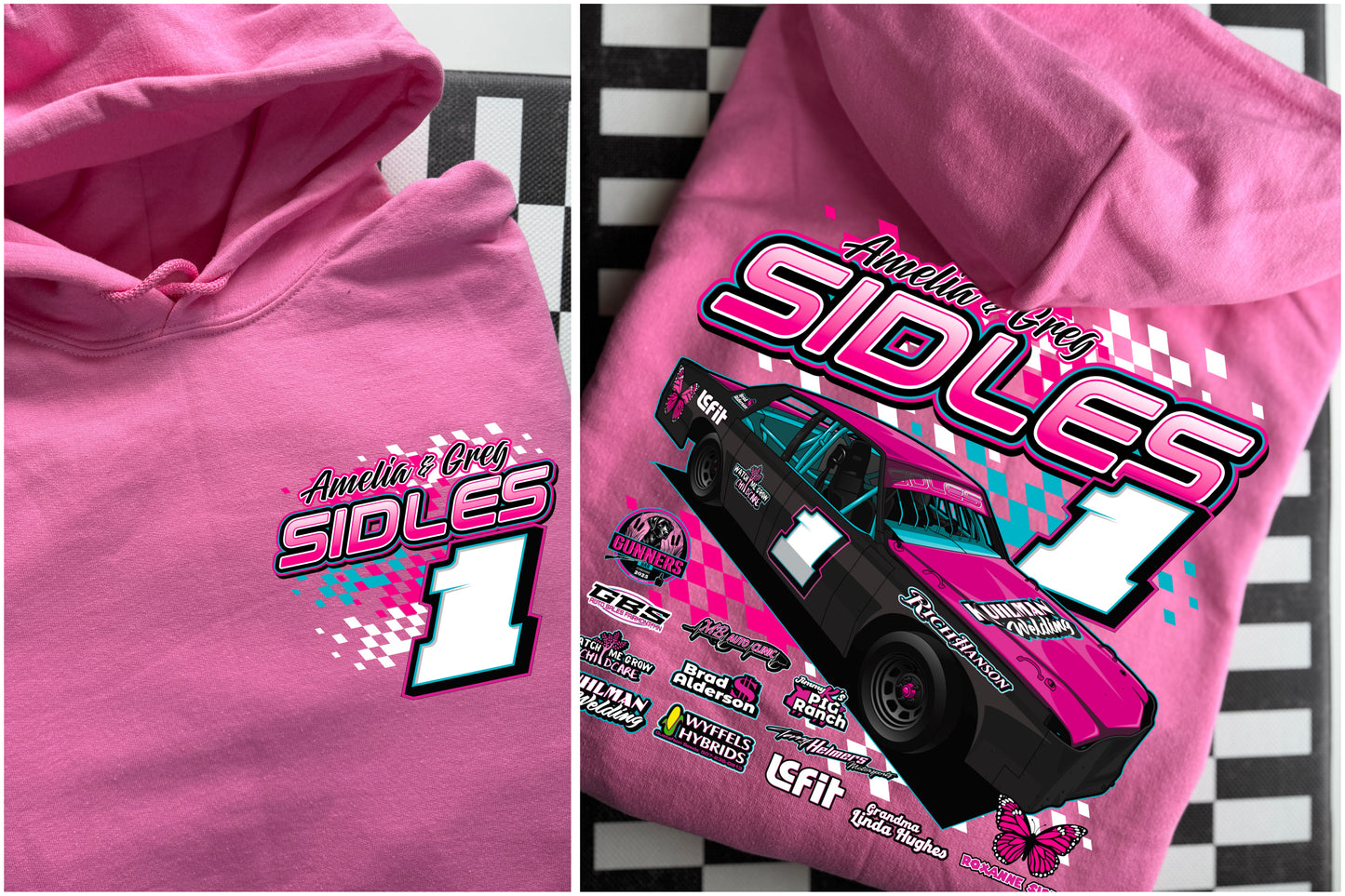 SIDLES RACING. HOODIE.